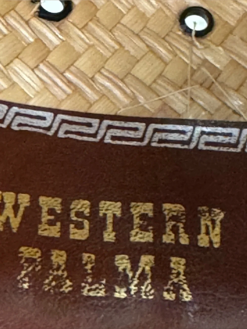 Texas hat Company Straw Cowboy Hat Oodahekrwees Tribe Beaded Thunderbird  7 1/8
